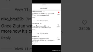 Zlatan Sigma Comments On Instagram #shorts #zlatan #messi