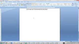 Top and Bottom Margins missing in word! Quick Fix!