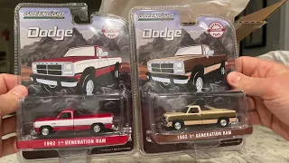 Outback Toys 1/64 GreenLight First Gen 1992 Dodge Ram Full Set Diecast Unboxing - Onesixtyfourland