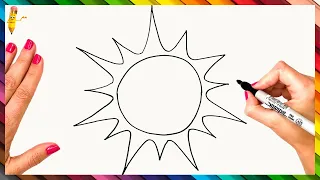 How To Draw The Sun Step By Step ☀️ Sun Drawing Easy