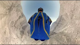 HOLY SH** IMPOSSIBLE Proximity Wingsuit Flying BASE Jump - INSANE 360 Degree UAE Mountain Cliff Exit