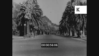 1930s Hollywood, POV Driving On Sunset Boulevard, 16mm