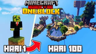 100 Hari Minecraft One Block Only Hardcore ! - (Part 1)