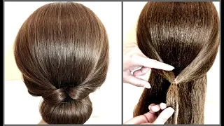 Быстрый красивый пучок для коротких волос.Подробное видео.Fast hairstyle for short hair.