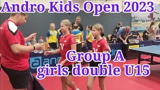 первая встреча в группе Andro Kids Open 2023, 2009 г.р., пары КРИВОШЕЯ & ПЕЛИХ Vs Sander & Stork