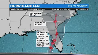 Hurricane Ian forecast to hit Florida as Category 3 storm