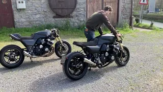 INCREIBLE - Sonido F1 - Grabamos DOS Honda CBX 1000 customizadas Cafe Racer SSpirit