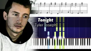 Tyler Joseph - Tonight - Accurate Piano Tutorial with Sheet Music