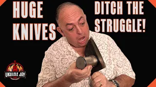 How To Sharpen LARGE KNIVES Using The HONE Rolling Knife Sharpener!