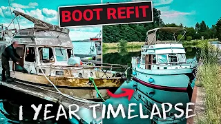 1 JAHR Boot Refit in 9 MINUTEN - Stahlboot Refit - Projekt Beluga