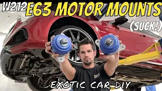 w212 E63 MOTOR MOUNTS and FRONT DIFF fluid change ~ DIY ~ Mercedes