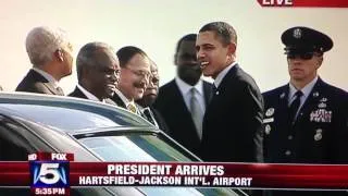 President Obama Arrives  in Atlanta 3/16/12