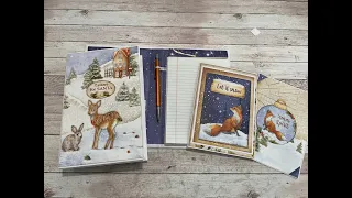 STAMPERIA WINTER VALLEY NOTEBOOK TUTORIAL | SHELLIE GEIGLE | JS HOBBIES AND CRAFTS