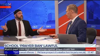 "Is your culture so fragile that Muslim prayer is such a threat to you?" vs UK right-wing channel