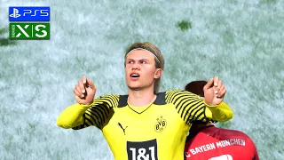 🔥 FIFA 22 NEXT GEN - Winter Snow Gameplay ● Borussia Dortmund vs Bayern Munich | PS5 / Xbox X/S