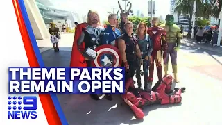 Coronavirus: Queensland theme parks refuse to abide crowd bans | Nine News Australia