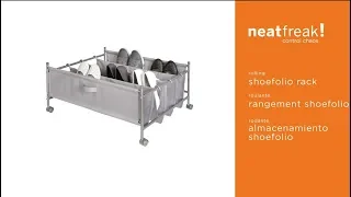 5036 neatfreak Shoefolio Rolling Shoe Rack assembly instructions