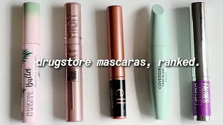 RANKING DRUGSTORE MASCARAS // which is #1, which is overhyped, CLOSEUPS + WEAR TESTS