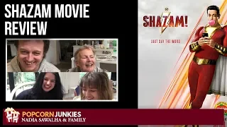 SHAZAM! (SPOILER ALERT) - Nadia Sawalha & The Popcorn Junkies Family Movie Review