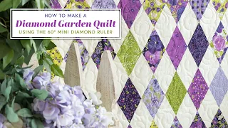 Make a Diamond Garden Quilt Using Creative Grids 60° Mini Diamond Ruler | a Shabby Fabrics Tutorial