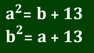 Math Olympiad Symmetrical Simplification | A nice Algebra Problem | What is the Value of a=? & b=?