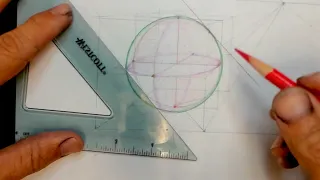 98. Perspective Drawing: Spheres Parallel Shadows Part 1