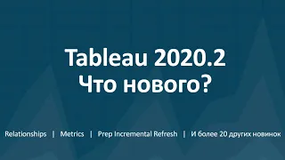 Вебинар  «Новые возможности Tableau в 2020.2»