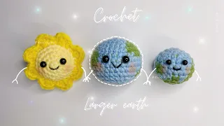 Crochet Earth [ Cách móc trái đất (lớn hơn) đơn giản, chi tiết nhất | Moc Mien Crochet
