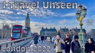 London Winter Walk 2022 | Driving Downtown - London 4k HDR | London Seen Unseen Virtual Tour 2022