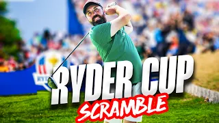We played a SCRAMBLE at The Ryder Cup and shot...