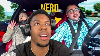 THETRUEVDOTT REACTS TO NERD TAKES DRIVING INSTRUCTORS STREET DRIFTING