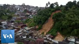 Drone Video Shows Destruction From Heavy Floods in Brazil