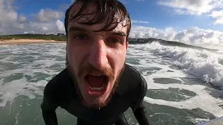 Surfing in Cornwall (Fistral beach) 15th May 2024