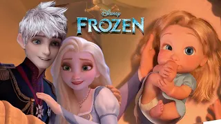 Elsa and Jack Frost with their Princess | Frozen 3 [Moana and Anna Fanmade Scene]