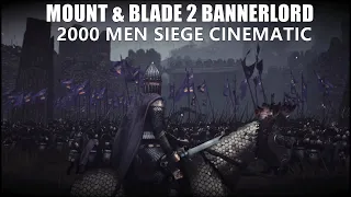 Mount&Blade 2 Bannerlord Massive 2000 Men Cinematic Siege Battle l Empire vs Battania Ultra Graphics