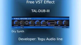 Free VST Effect - TAL-DUB-III (delay effect)