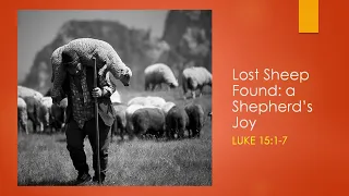 Lost Sheep Found: a Shepherd’s Joy