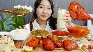 ENG) INDIAN FOOD🍛 Mukbang Real Sound Curry, naan and tandoori chicken asmr eating