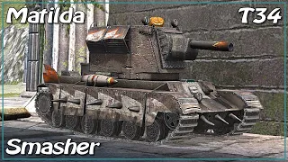 Matilda • Smasher • 1v3 T34 • WoT Blitz *SR