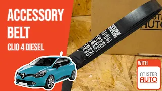 How to replace the accessory belt Clio mk4 1.5 dCi 🚗