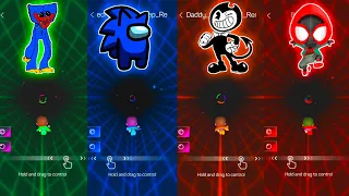 Huggy Wuggy vs Among US vs Bendy Land vs Spiderman | Smash Colors 3D