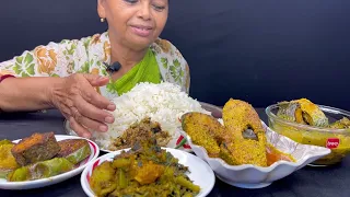 BIGBITES,,HILSHA FESTIVAL,EATING RICE WITH SORSHE ILISH,ILISH VAJA,BEGUN ILISH,PUI CHORCHORI।।