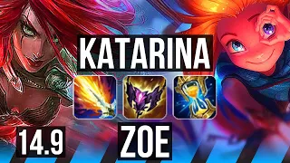 KATARINA vs ZOE (MID) | 12/1/11, Legendary, 1100+ games | KR Master | 14.9