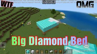 I Create a Big Diamond Bed 😰 in Minecraft #viral #trending