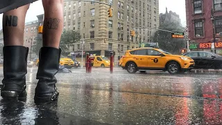 NEW YORK CITY 2019: MANHATTAN COVERED in RAIN (ft. Mario Lopez) [4K]