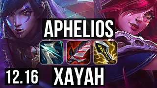 APHELIOS & Nautilus vs XAYAH & Leona (ADC) | Rank 3 Aphelios, 12/3/8 | KR Challenger | 12.16