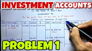 #2 Investment Accounts - Problem 1 - CA INTER - By Saheb Academy