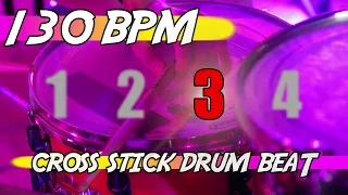 ✅ 130 BPM Cross Stick Drum Beat 🥁 10 minutes backing track