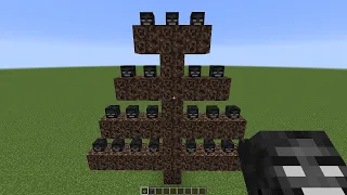 what if you create a PYRAMID WITHER in MINECRAFT