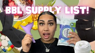 BBL SUPPLY LIST! / BBL MUST HAVES (BEFORE & AFTER SURGERY)